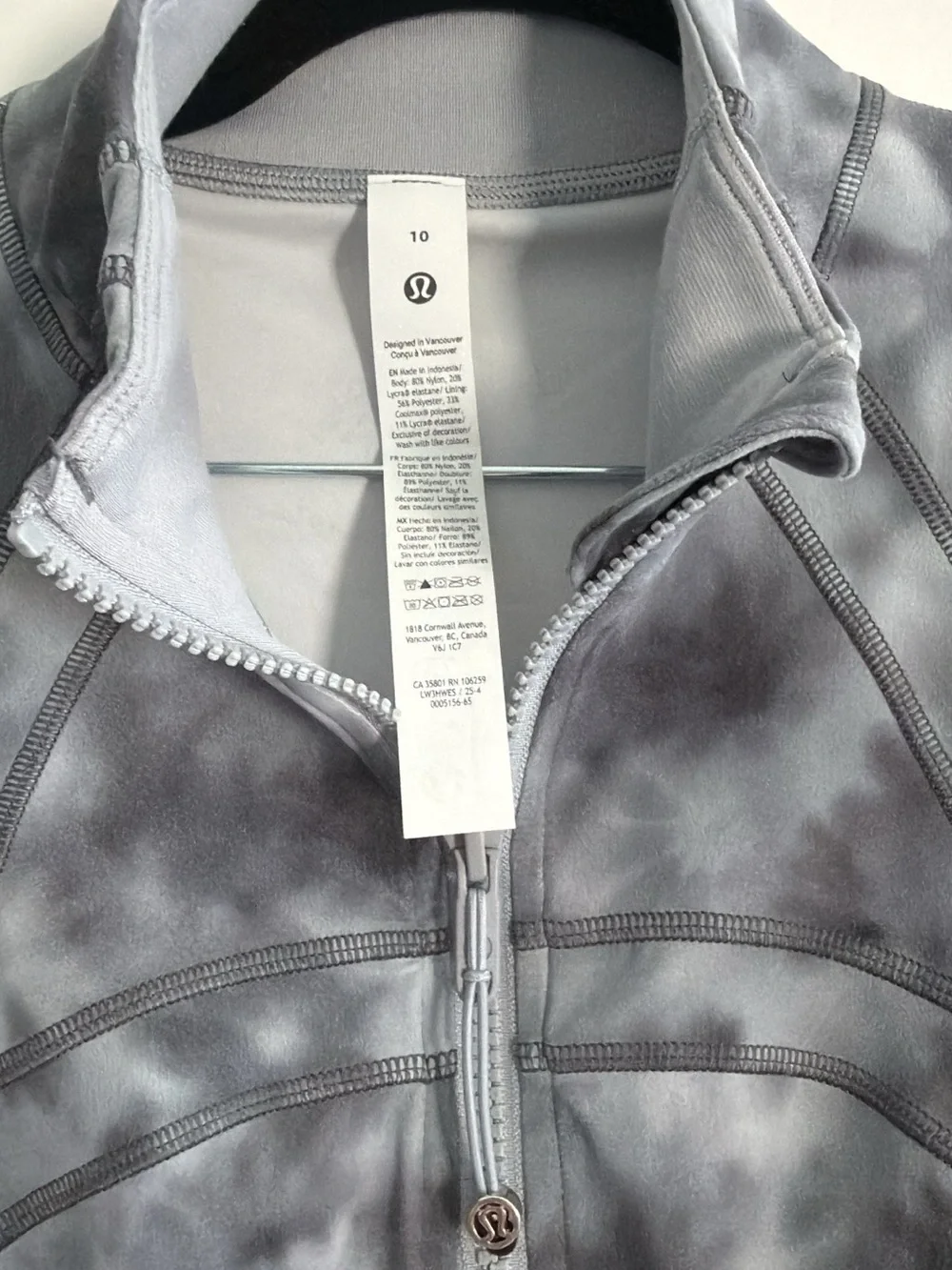 Lululemon Size 10 Define Cropped Jacket *Nulu Meadow Haze Grey Multi